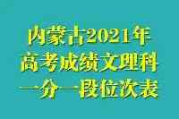 內蒙古2021年高考成績文理科一分一段位次錶出爐！含蒙授位次