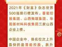 世界500强排行榜發佈！山西3家企業上榜！