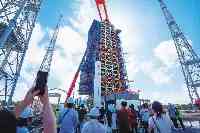 海南國際商業航太發射中心啟動類比箭吊裝訓練
