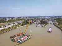 京杭運河蘇南段航道“三改二”暨諫壁一線船閘擴容改造工程開工更具特色的“水運江蘇”掀起蓋頭