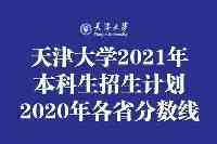 天津大學2021年大學生招生計畫及2020年各省錄取分數線匯總！收藏